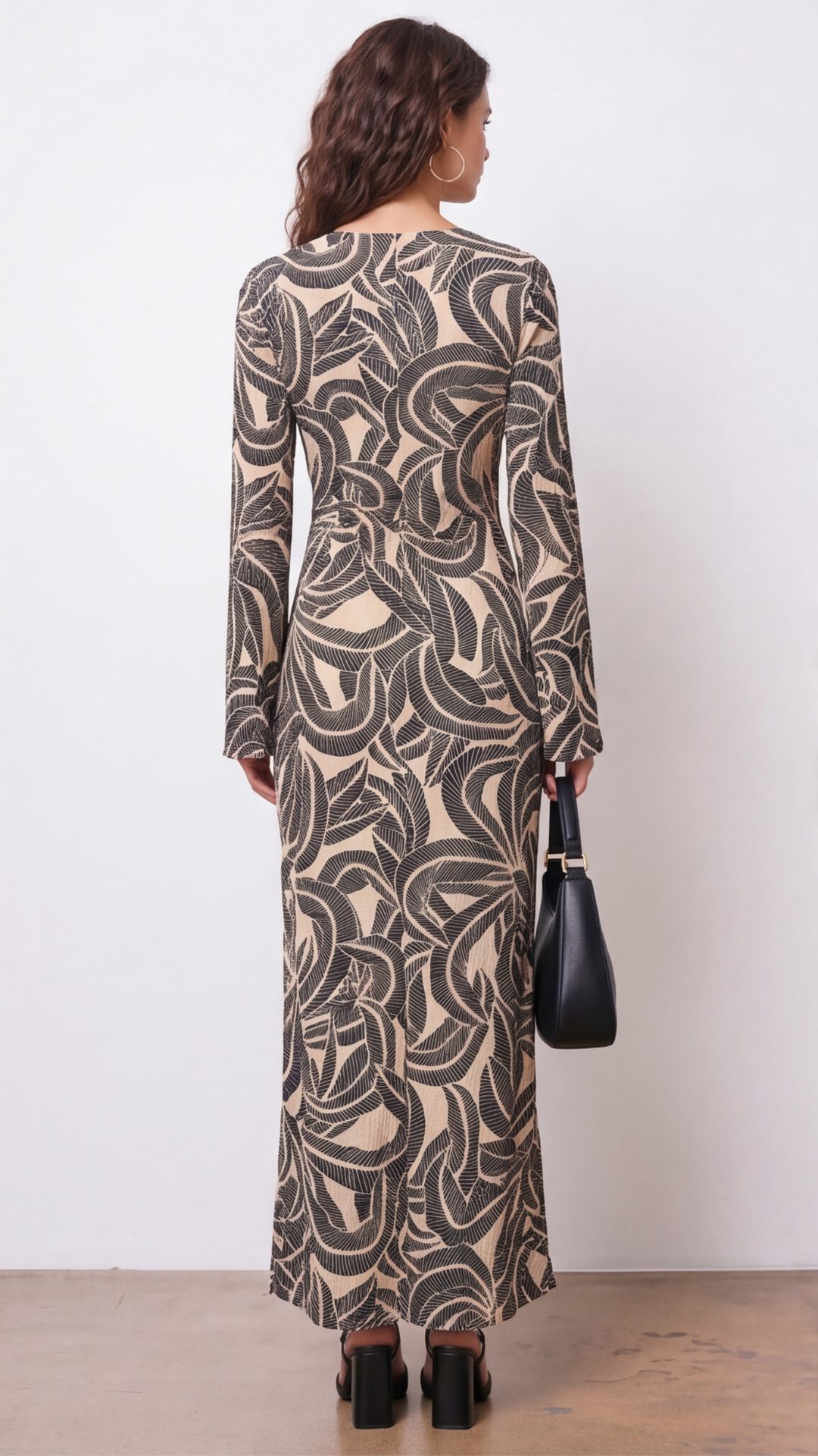 Isolde Abstract Print Cutout Maxi Dress