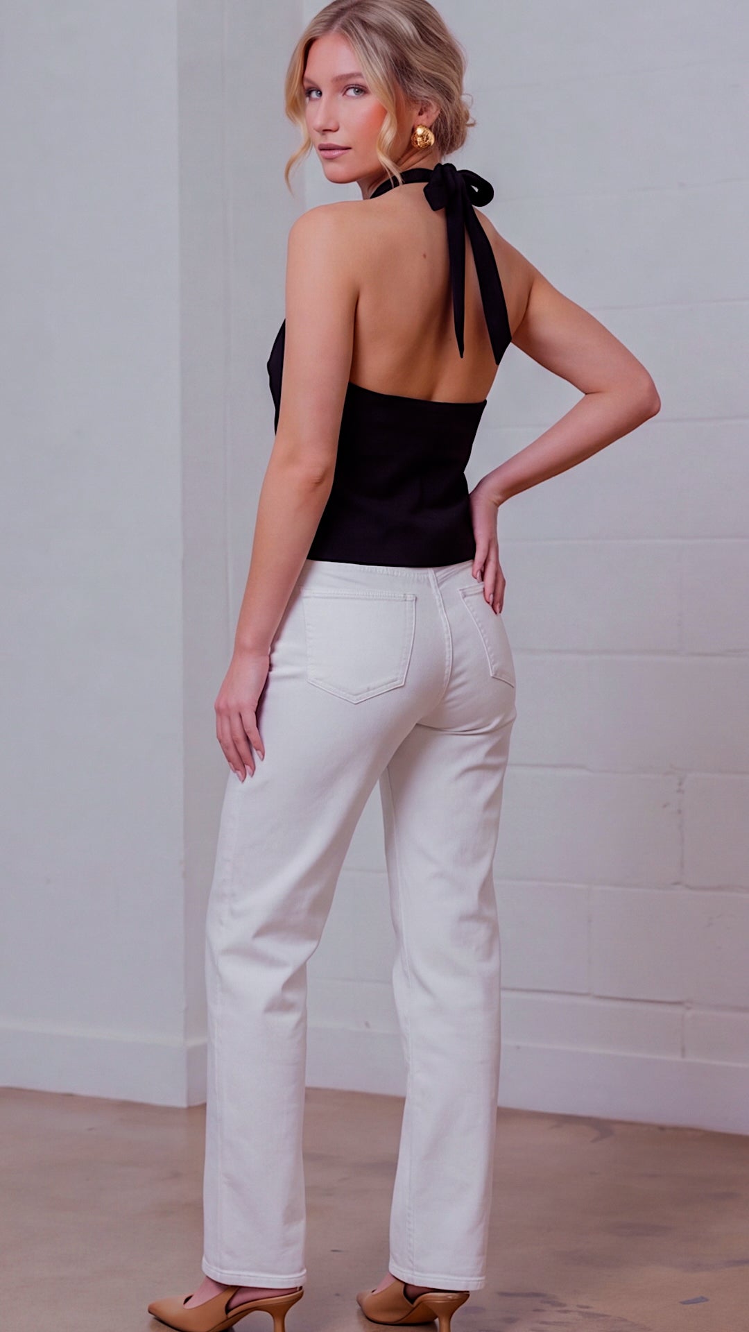 Virelle Knot Halter Vest Top