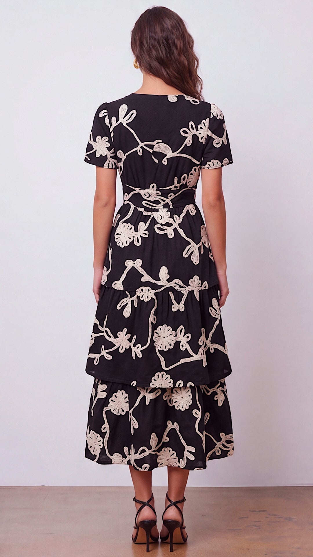 Blythe Embroidered Midi Dress