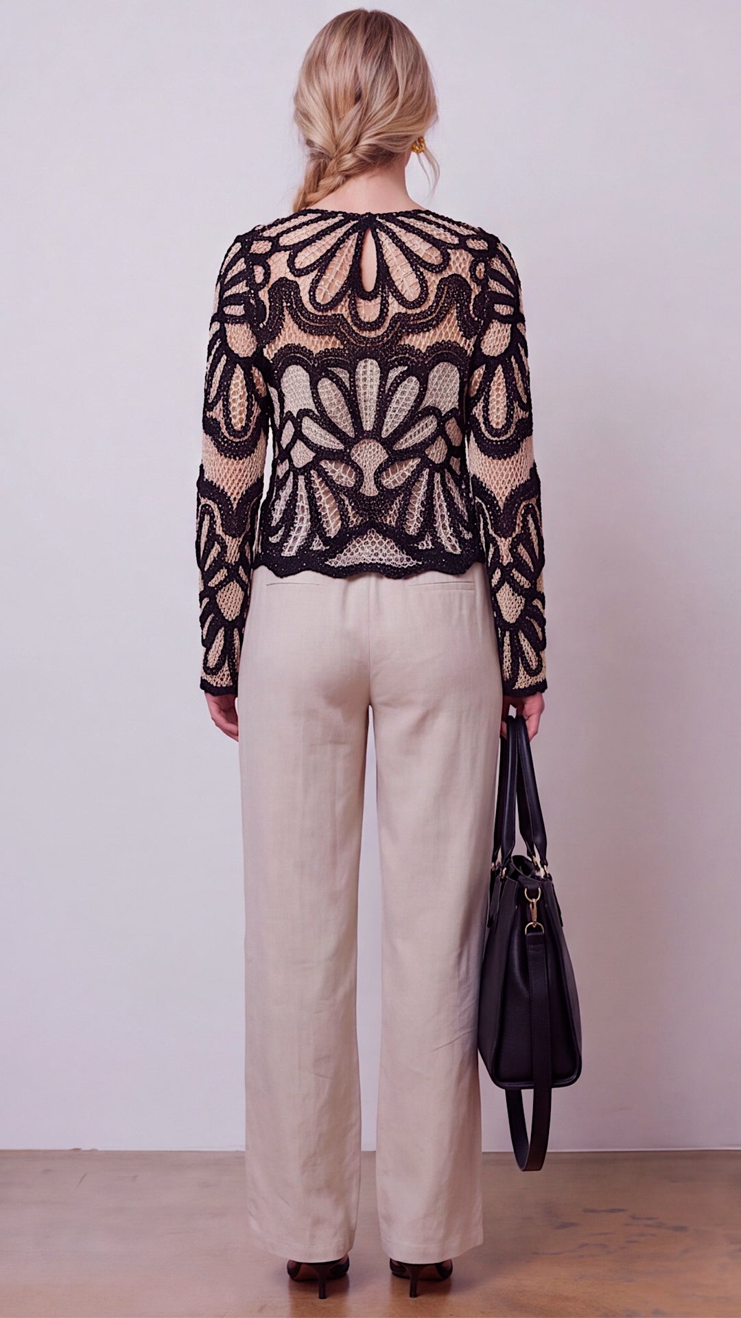Ophelia Floral Lace Statement Top