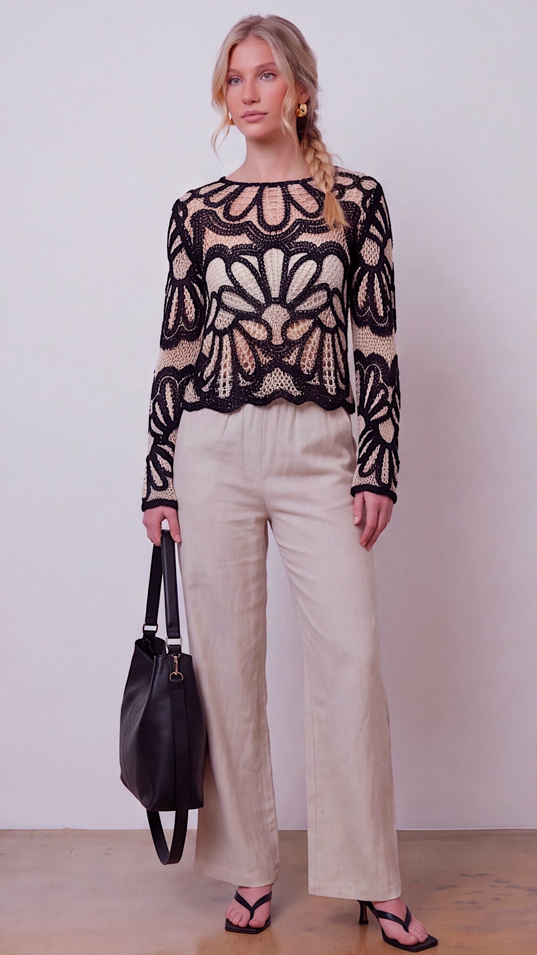 Ophelia Floral Lace Statement Top