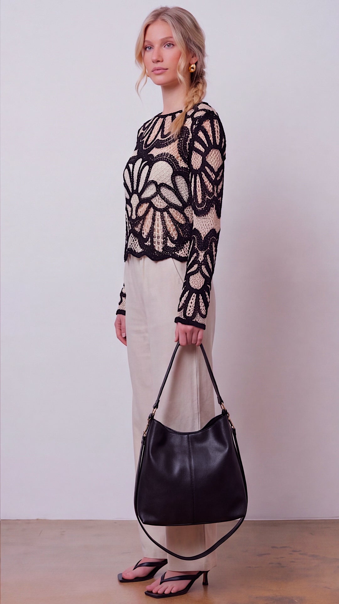 Ophelia Floral Lace Statement Top
