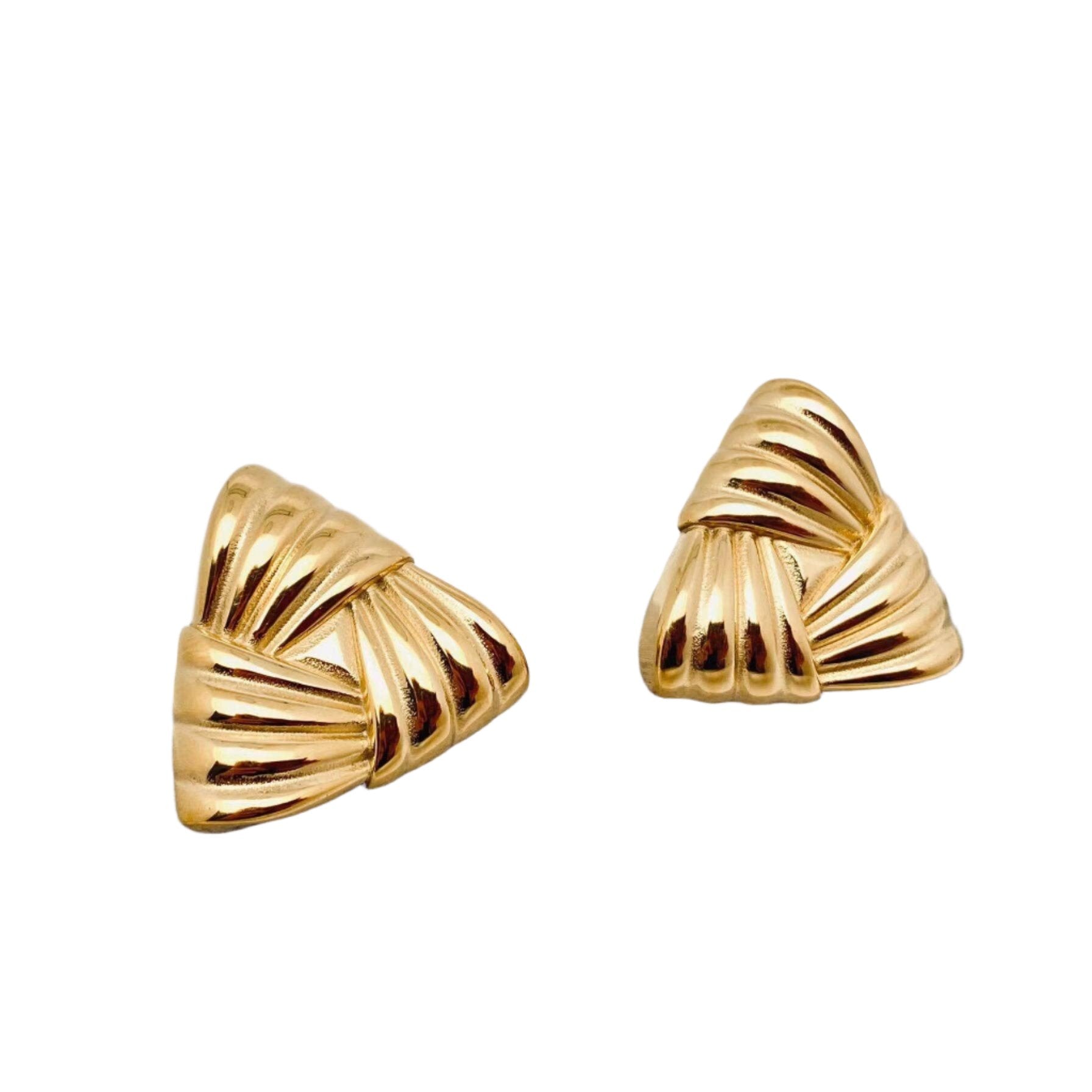 Striped Triangle Post Earrings