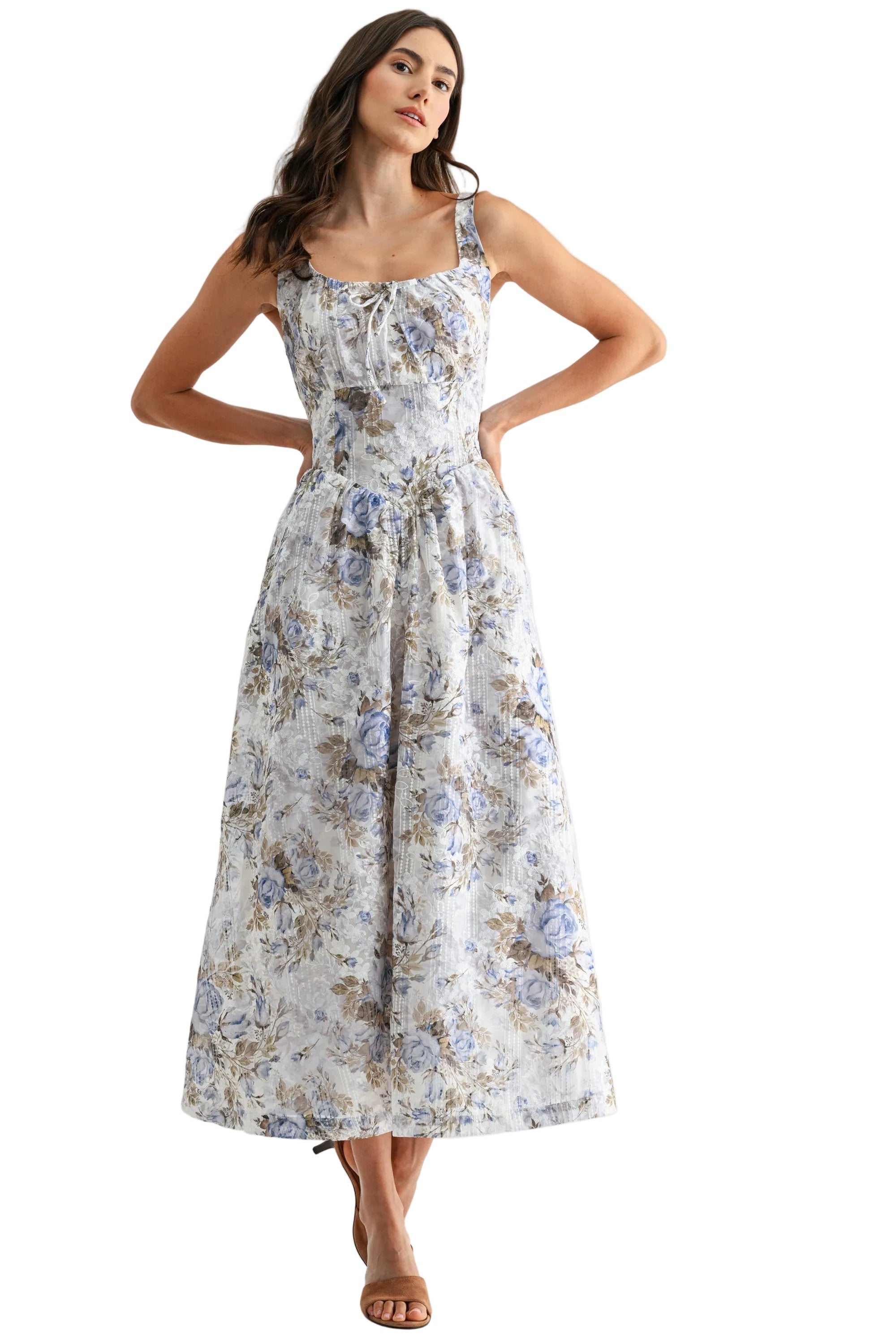 Wren Floral Sleeveless Maxi Dress