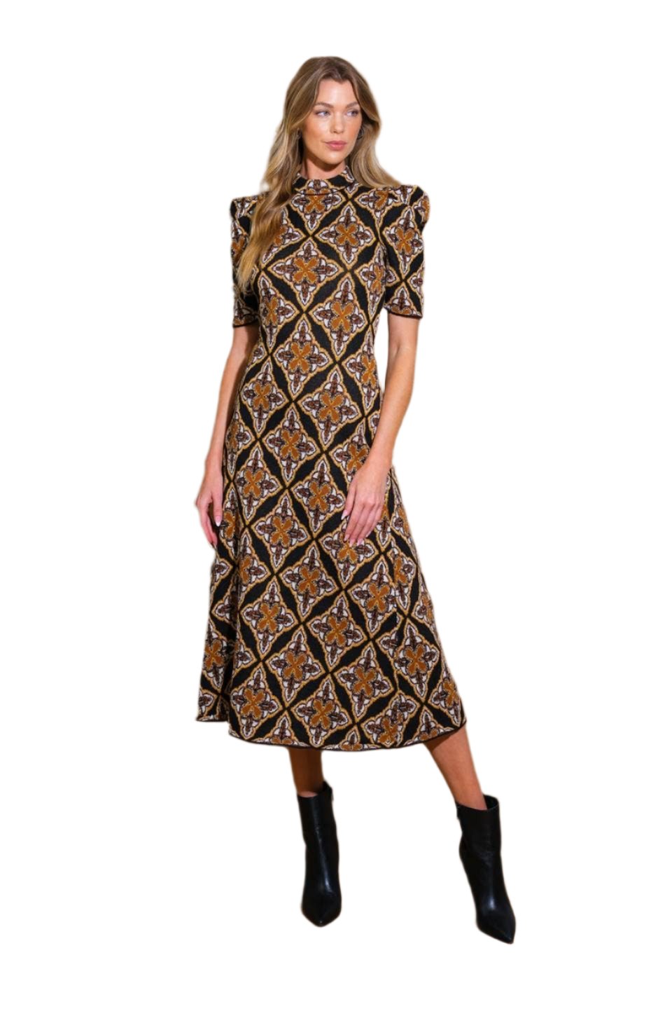 Kelli Jacquard Sweater Midi Dress